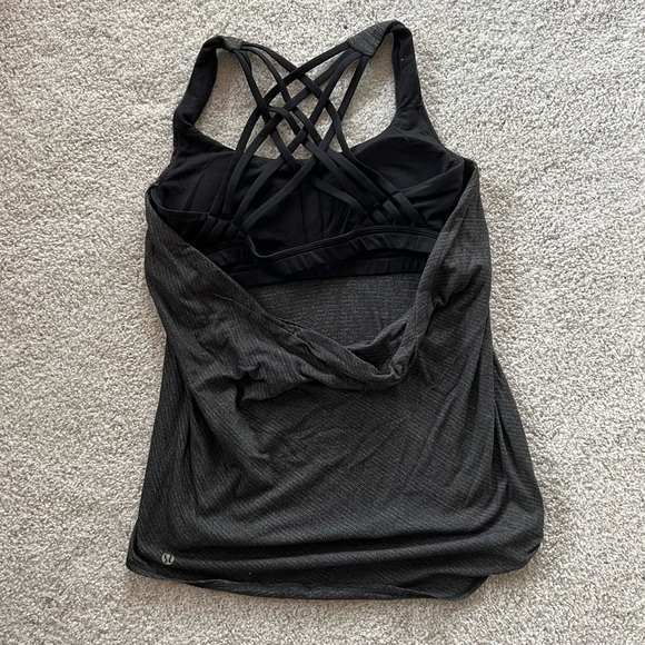 Lululemon Black Strappy Tank- size 6 - Picture 2 of 5